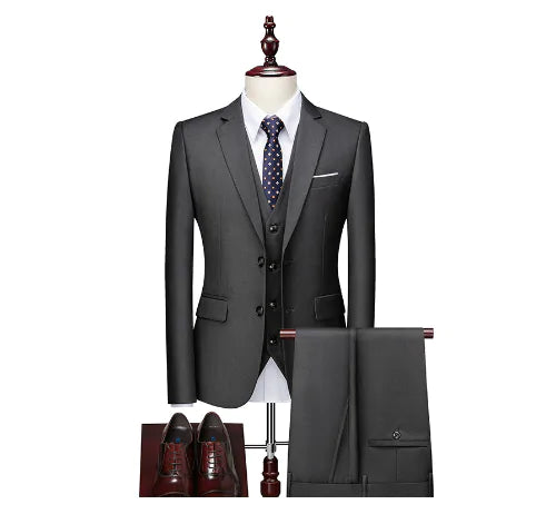 Pure Color Men's Business Suit