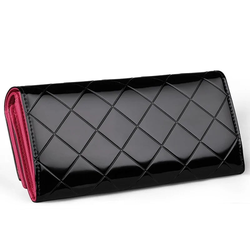 Luxury Women's Cowhide Leather Party Clutch Wallet