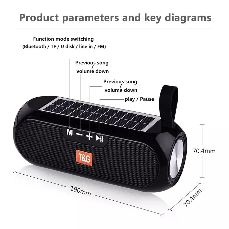 Solar charging Bluetooth-Compatible Speaker