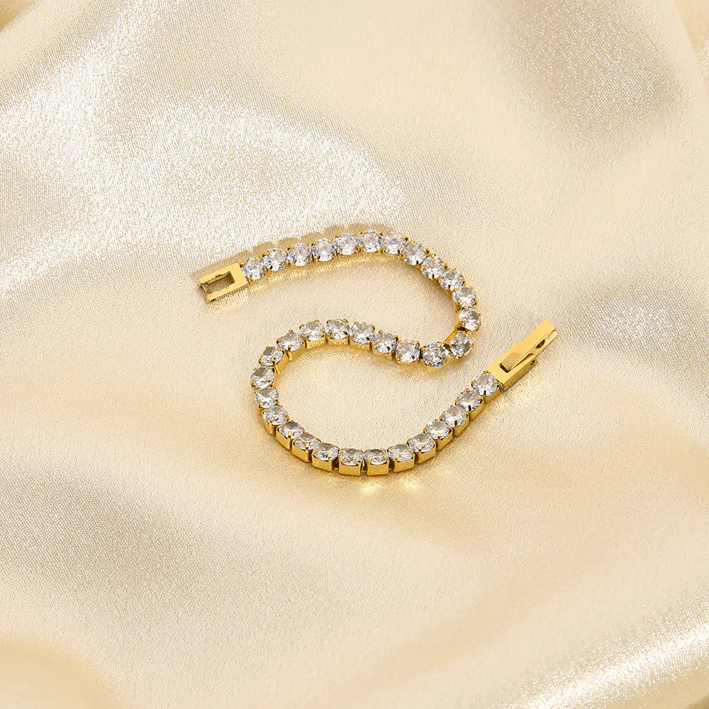 Zircon Bracelet PVD 18K Gold Plated (2023 Collection)