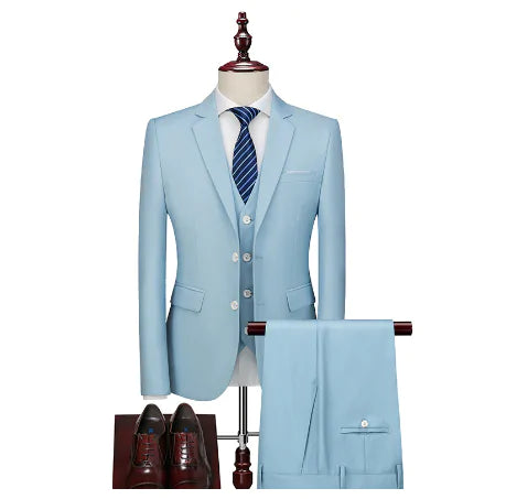 Pure Color Men's Business Suit