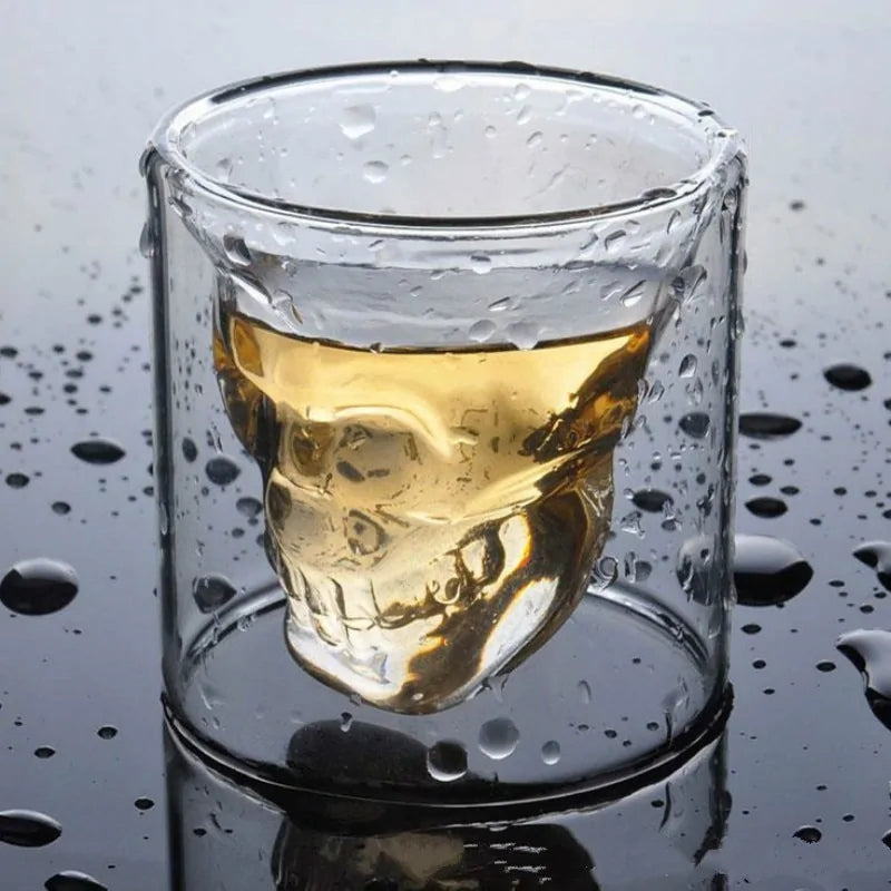 Double Layered Glass Skull Coffee Mug