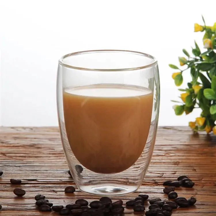 Double Wall Glass Insulated Coffee Mug