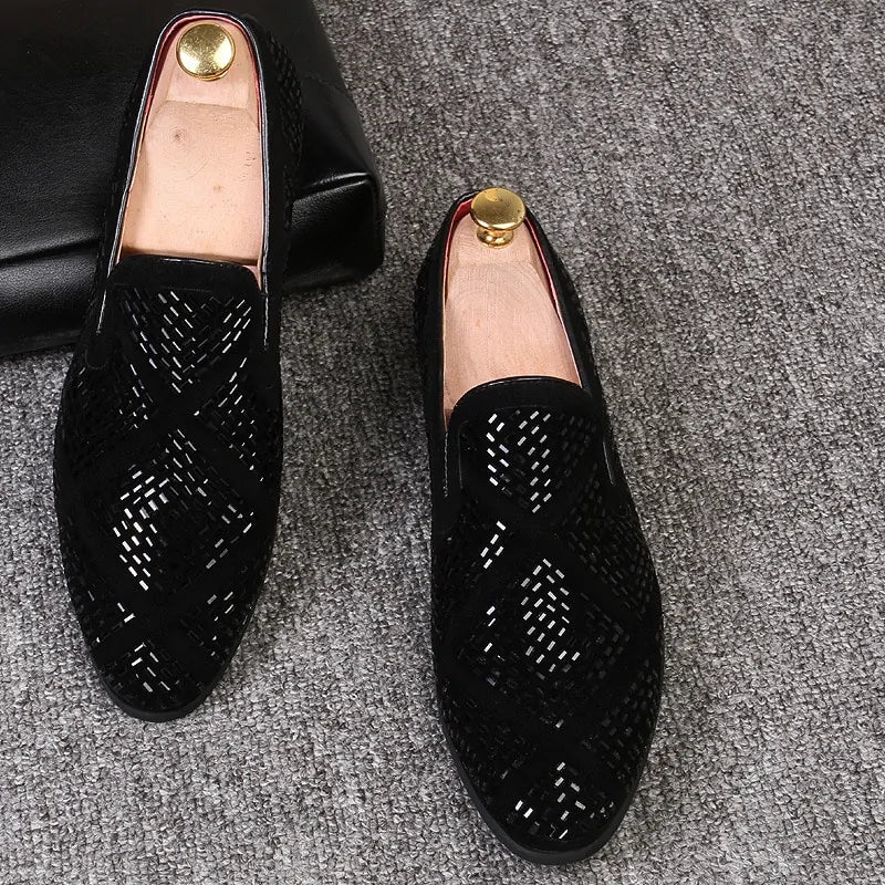 New arrival Luxury Rhinestone Shining Loafer Shoes