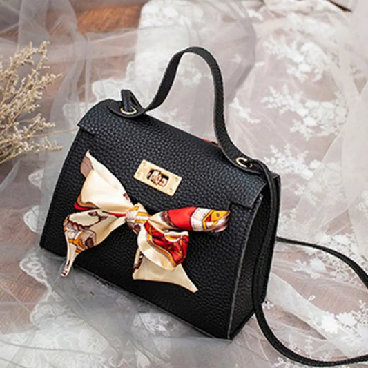 SALE Leather Handbag With Scarf Affordable Luxury (2023 Collection)