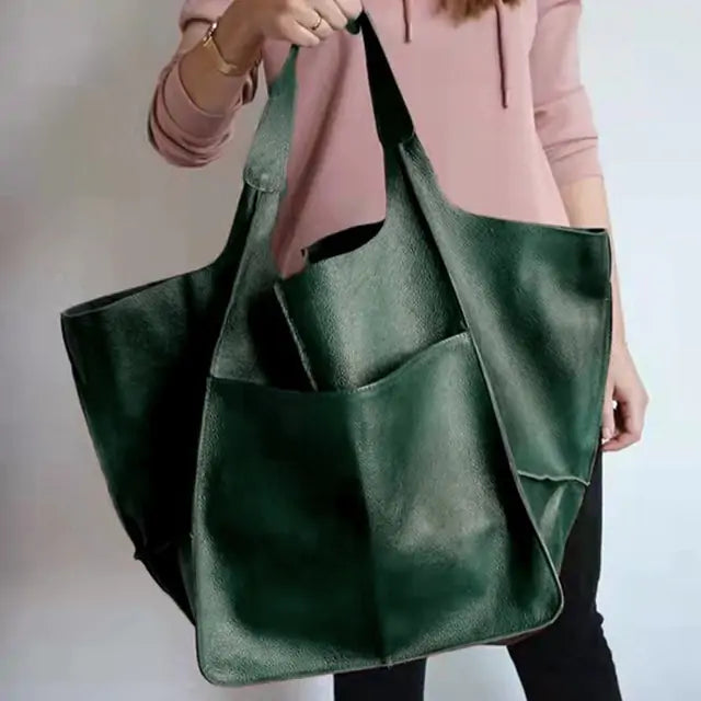 Retro Luxury Shoulder Bag: Casual PU Leather Tote