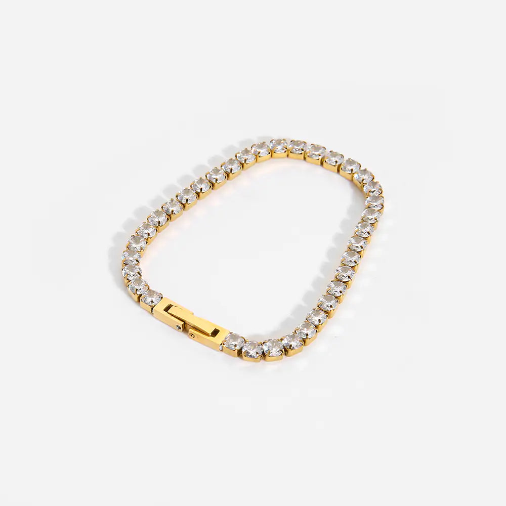 Zircon Bracelet PVD 18K Gold Plated (2023 Collection)