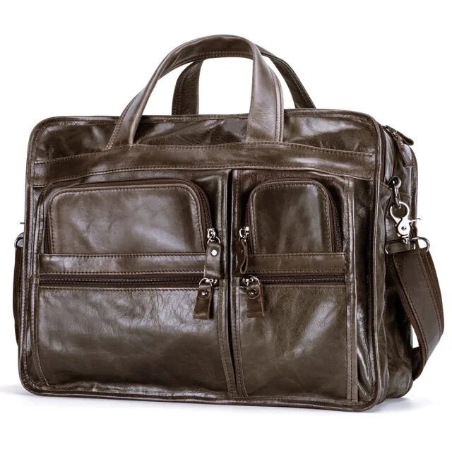 NEW! 2024 Collection Men's Genuine Leather Handbag