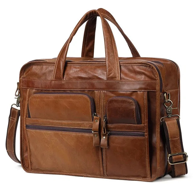 NEW! 2024 Collection Men's Genuine Leather Handbag