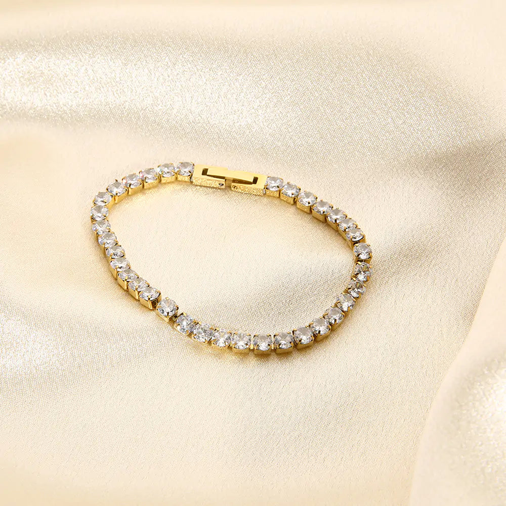 Zircon Bracelet PVD 18K Gold Plated (2023 Collection)