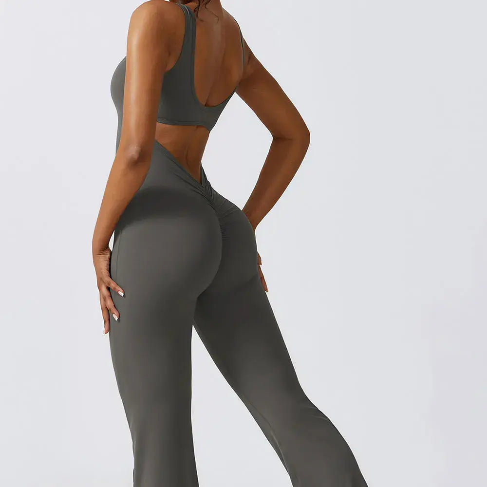 Sexy Push Up Flare Jumpsuit