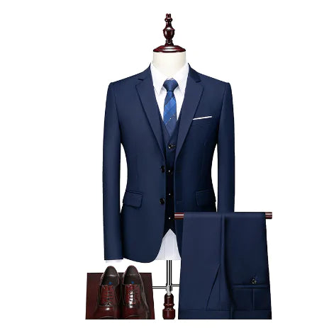 Pure Color Men's Business Suit