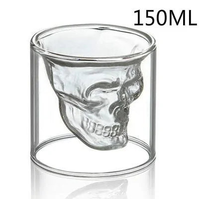 Double Layered Glass Skull Coffee Mug