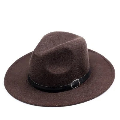 Wide Brim Fedora Hat for Women