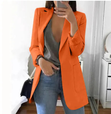 Slim Lapel Cardigan Blazer