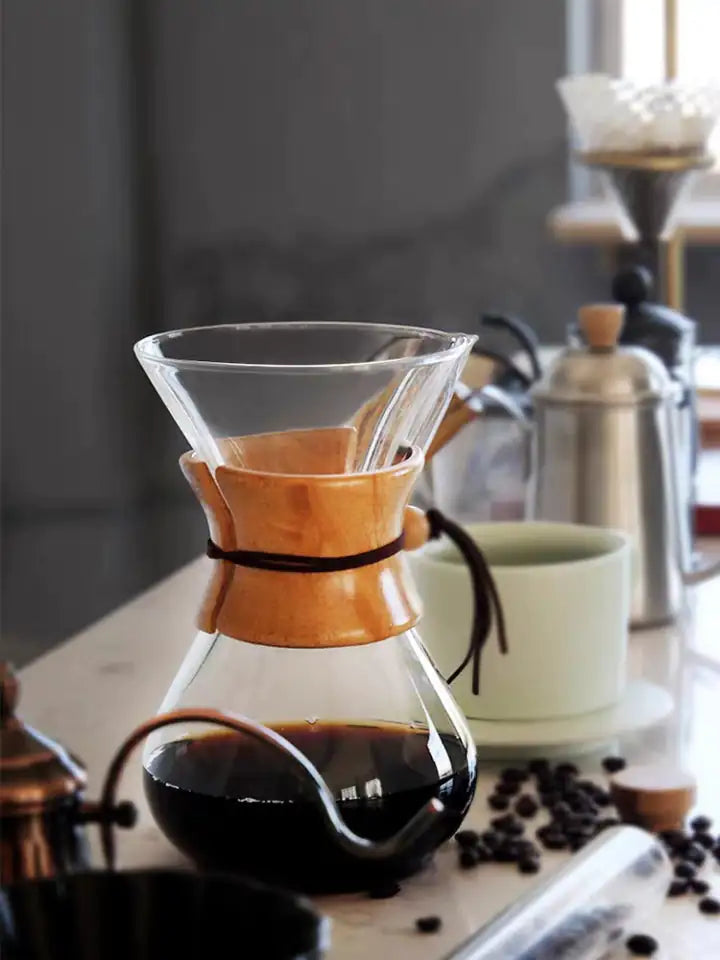 Enamel Coffee Pot With Wooden Handle