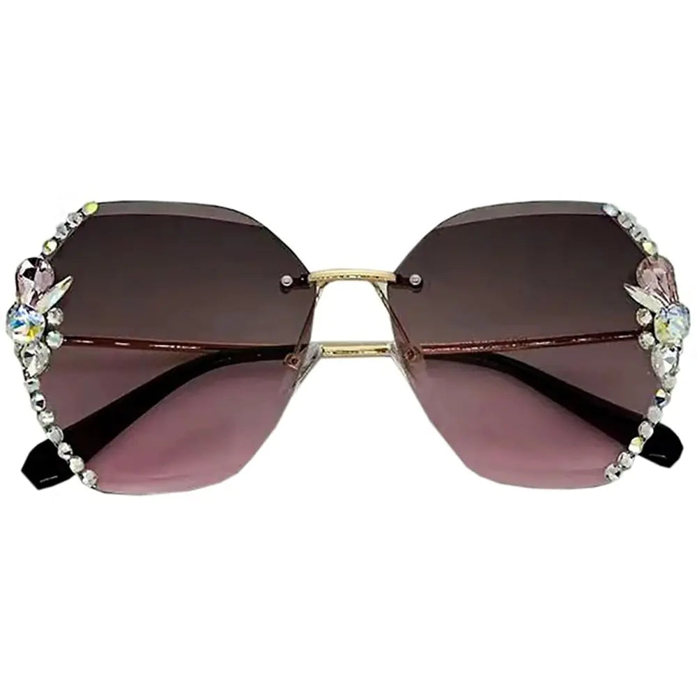 NEW ARRIVAL Rimless Rhinestone Diamonds Sunglasses Summer 2024 Collection