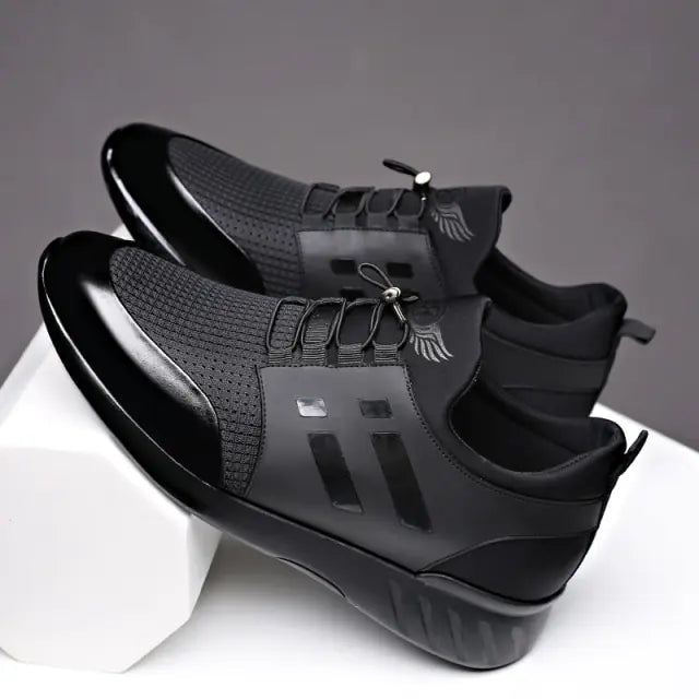2024 Spring Collection Mens Quality Lycra+ Cow Leather Shoes Brand