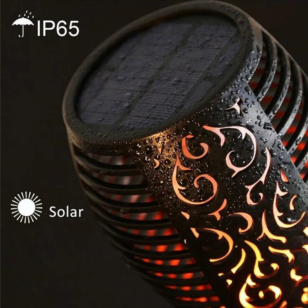 Waterproof Led Solar Garden Light Flickering Flame Torches Lamp