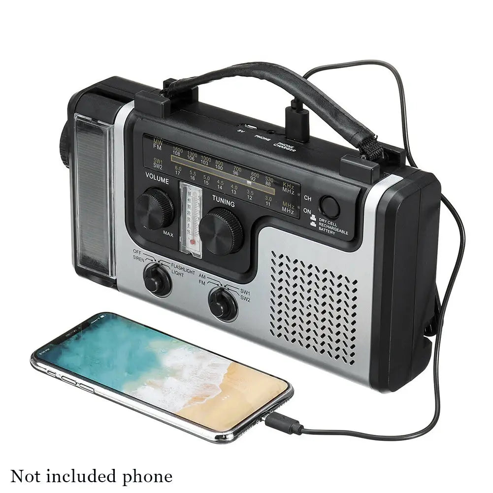 Multi-Function Emergency Hand Crank Solar Radio