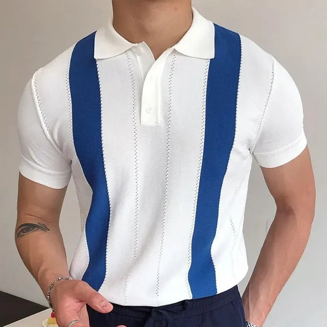2024 Collection Mens Short-sleeved Knitted Polo