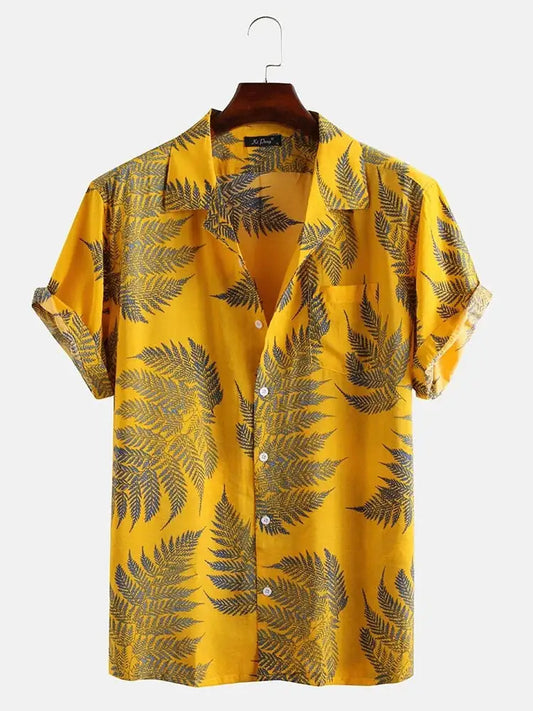 2024 Summer Collection Hawaiian Casual Shirt Mens