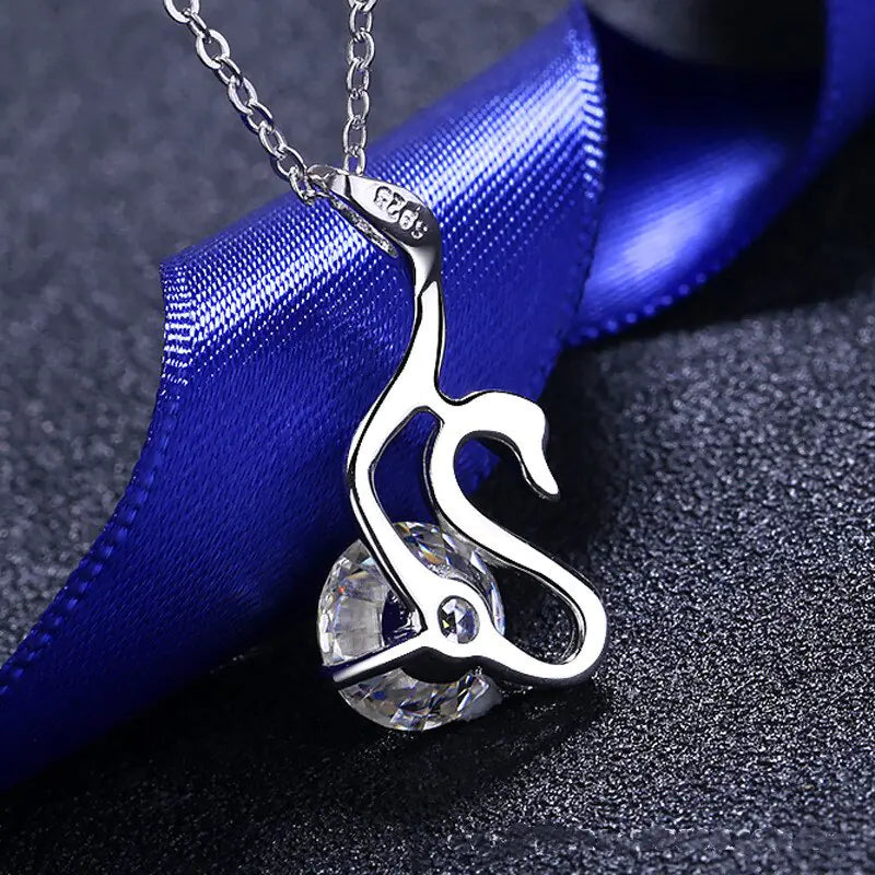 NEW ARRIVAL Real Moissanite Swan Diamond Necklace