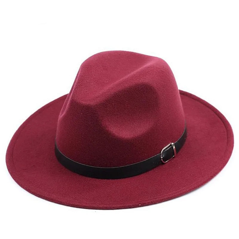 Wide Brim Fedora Hat for Women