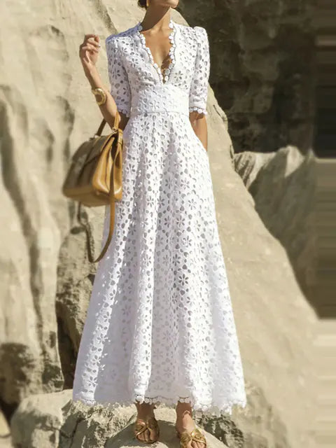 Summer 2024 Collection Elegant Embroidered Dress