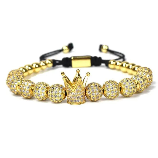 Luxury Micro Pave Crown Bracelet