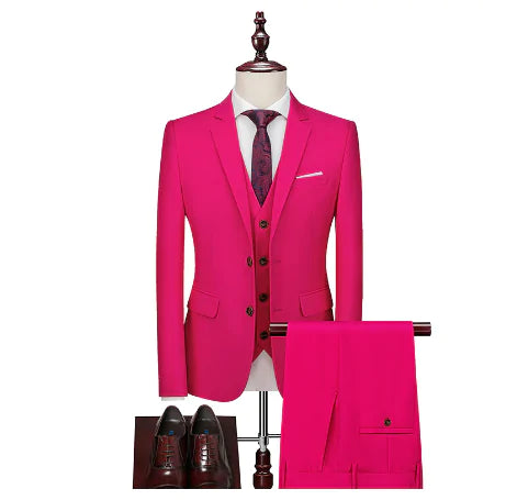 Pure Color Men's Business Suit