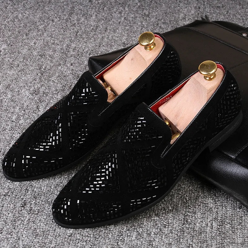 New arrival Luxury Rhinestone Shining Loafer Shoes