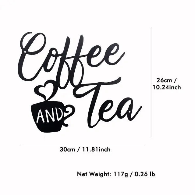 Coffee And Tea Wall Sign