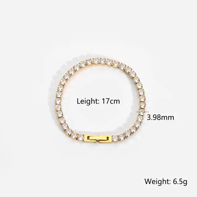 Zircon Bracelet PVD 18K Gold Plated (2023 Collection)