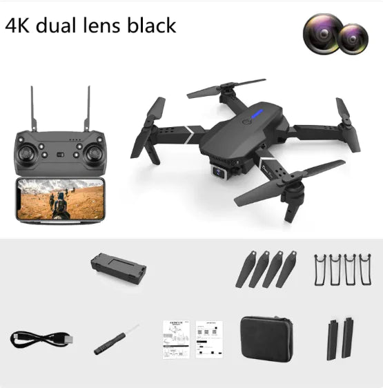 Foldable Dual-Lens Camera Drone