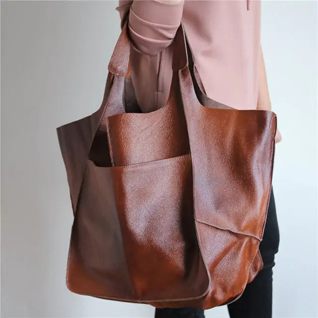 Retro Luxury Shoulder Bag: Casual PU Leather Tote